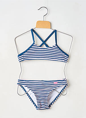 Maillot de bain 2 pièces imprimé rayures bleu PROTEST fille
