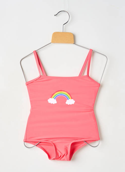 Maillot de bain 1 pièce rose LAGON BLEU pour fille