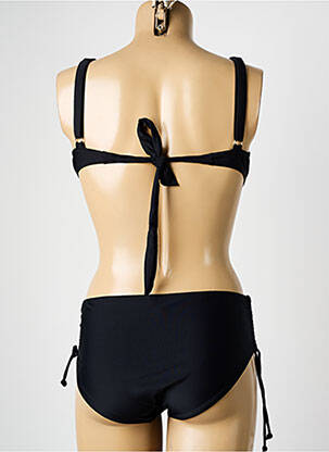 Maillot de bain 2 pièces stretch haut soutien-gorge emboitant noir DAG ADOM femme