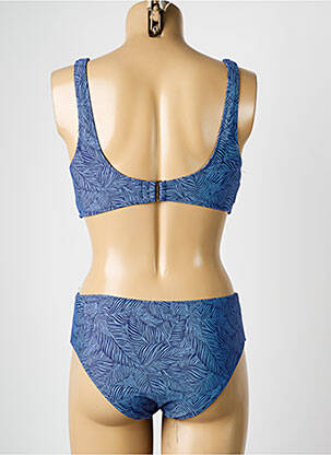 Maillot de bain 2 pièces stretch haut soutien-gorge emboitant bleu ADMAS femme