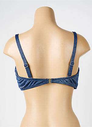 Haut de maillot de bain stretch haut bandeau bleu COCO SAINT TROPEZ femme