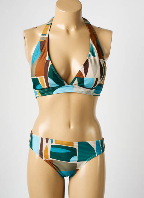 Maillot de bain 2 pièces bleu LAGON BLEU pour femme