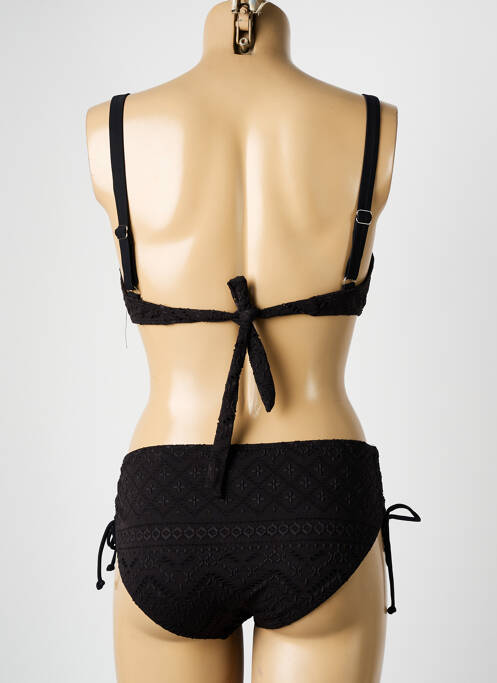 Maillot de bain 2 pièces stretch haut soutien-gorge balconnet noir DAG ADOM femme