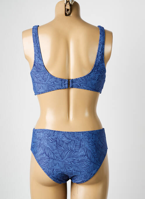 Maillot de bain 2 pièces stretch haut soutien-gorge emboitant bleu ADMAS femme