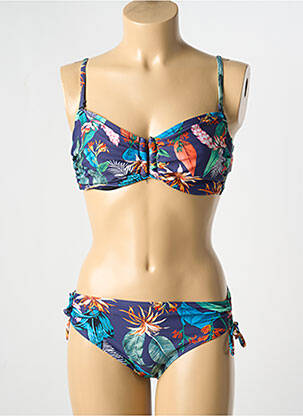 Maillot de bain 2 pièces bleu LAGON BLEU pour femme