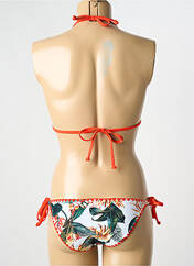 Maillot de bain 2 pièces orange LAGON BLEU pour femme seconde vue