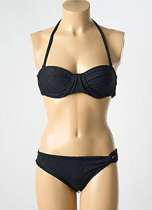 Maillot de bain 2 pièces stretch haut soutien-gorge moulé noir YSABEL MORA femme