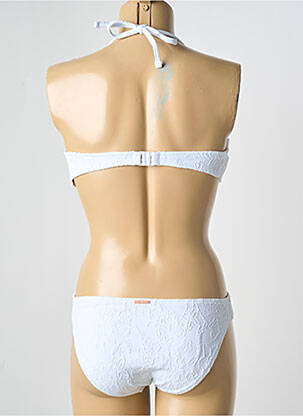 Maillot de bain 2 pièces stretch haut soutien-gorge moulé blanc YSABEL MORA femme