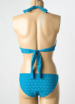 Maillot de bain 2 pièces stretch haut soutien-gorge avec mousse de rembourrage amovible bleu SUN PROJECT femme
