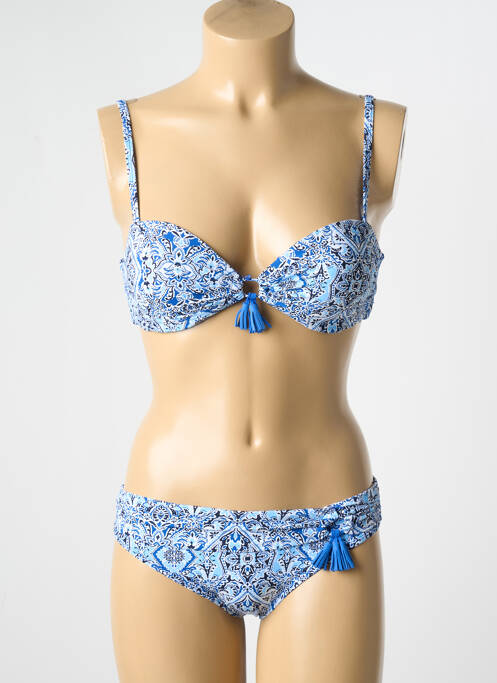 Maillot de bain 2 pièces bleu DAG ADOM pour femme