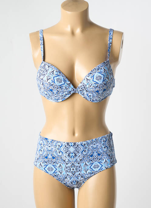 Maillot de bain 2 pièces bleu DAG ADOM pour femme