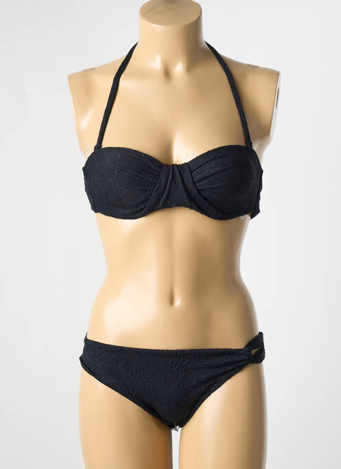 Maillot de bain 2 pièces stretch haut soutien-gorge moulé noir YSABEL MORA femme