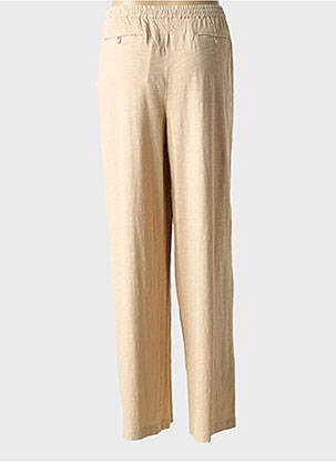 Pantalon droit taille élastique taille normale beige YERSE femme