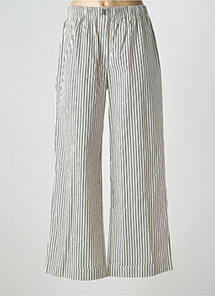 Pantalon large tissage popeline taille normale beige GRACE & MILA femme