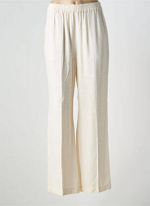 Pantalon large fermeture zip latéral taille normale beige MKT STUDIO femme