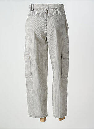 Pantalon cargo coupe droite taille haute beige YERSE femme