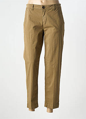 Pantalon chino tissage popeline taille normale vert MKT STUDIO femme