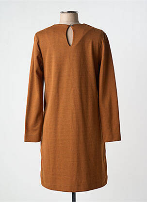 Robe courte manches longues manches longues orange LA FEE MARABOUTEE femme