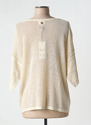 Pull maille ajourée manches 3/4 beige LOLA ESPELETA femme