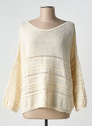 Pull col bateau manches longues beige LOLA ESPELETA femme