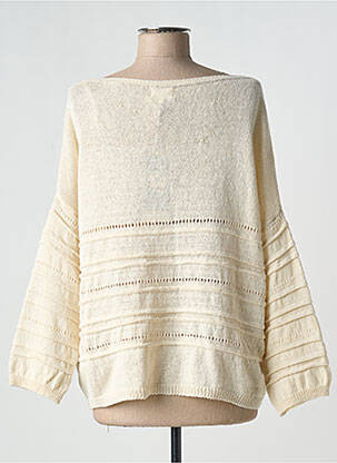 Pull col bateau manches longues beige LOLA ESPELETA femme