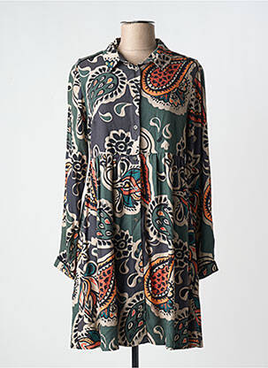 Robe courte vert LOLA ESPELETA pour femme