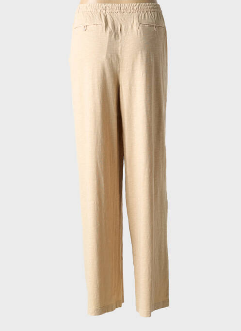Pantalon droit taille élastique taille normale beige YERSE femme