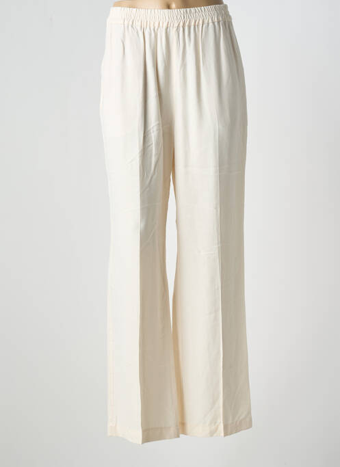 Pantalon large fermeture zip latéral taille normale beige MKT STUDIO femme