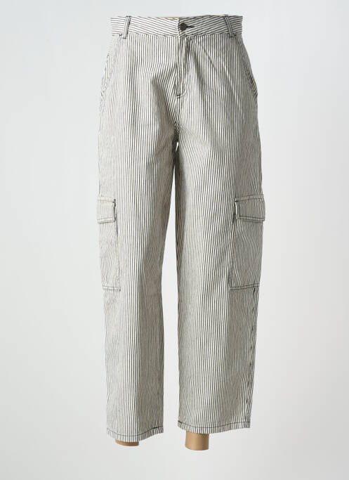 Pantalon cargo coupe droite taille haute beige YERSE femme
