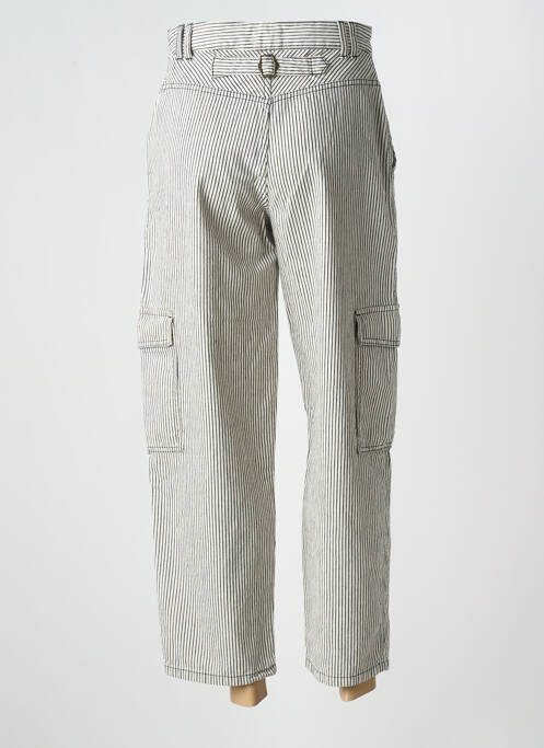 Pantalon cargo coupe droite taille haute beige YERSE femme