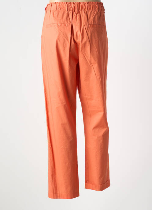 Pantalon chino tissage popeline taille haute orange YERSE femme