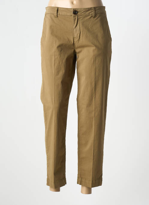 Pantalon chino tissage popeline taille normale vert MKT STUDIO femme