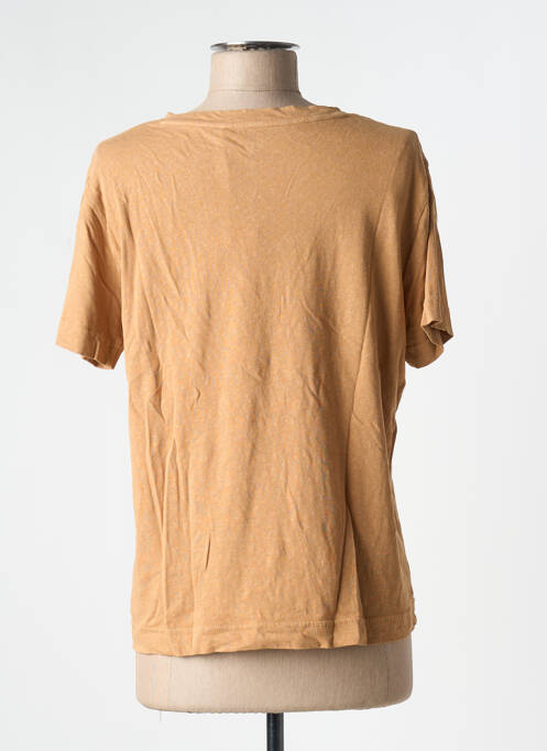 T-shirt col v manches courtes marron MKT STUDIO femme
