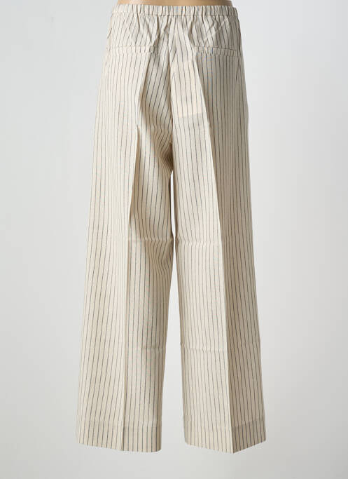 Pantalon large beige GRACE & MILA pour femme