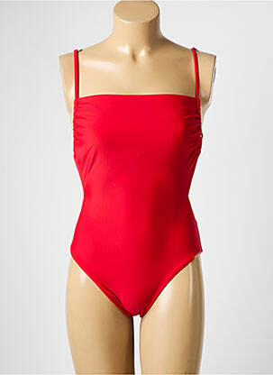 Maillot de bain 1 pièce bretelles élastiquées rouge YSABEL MORA femme