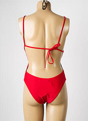 Maillot de bain 1 pièce bretelles élastiquées rouge YSABEL MORA femme