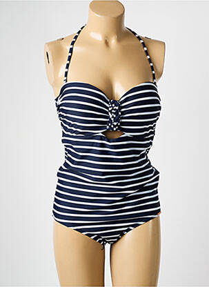 Maillot de bain 1 pièce haut soutien-gorge emboitant haut soutien-gorge emboitant bleu YSABEL MORA femme