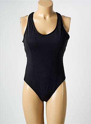 Maillot de bain 1 pièce bretelles élastiquées noir LPB femme