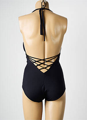 Maillot de bain 1 pièce bretelles élastiquées ajustables noir SUN PLAYA femme