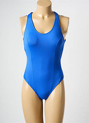 Maillot de bain 1 pièce bretelles élastiquées bleu LPB femme