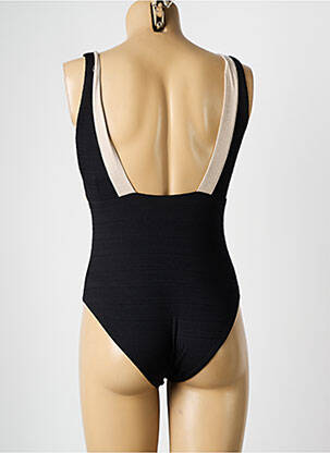 Maillot de bain 1 pièce bretelles élastiquées noir COCO SAINT TROPEZ femme