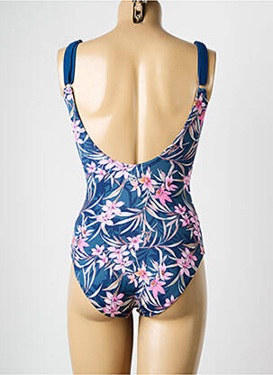 Maillot de bain 1 pièce imprimé fantaisie bleu OLYMPIA femme