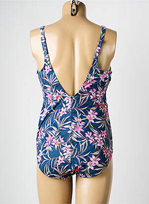 Maillot de bain 1 pièce imprimé fantaisie bleu OLYMPIA femme