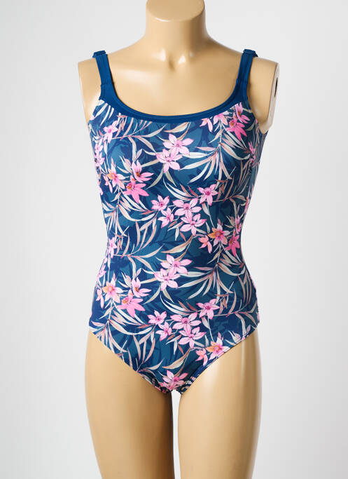 Maillot de bain 1 pièce bleu OLYMPIA pour femme