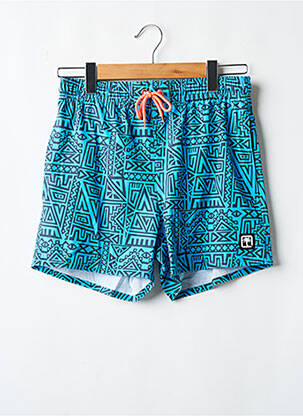 Short de bain imprimé fantaisie bleu SUN PROJECT homme