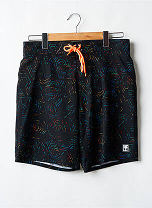 Short de bain imprimé fantaisie noir SUN PROJECT homme