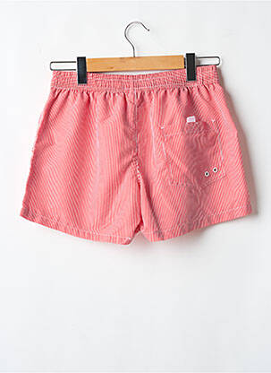 Short de bain imprimé rayures rouge LAGON BLEU homme