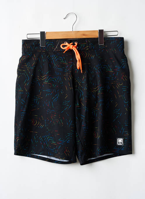 Short de bain imprimé fantaisie noir SUN PROJECT homme