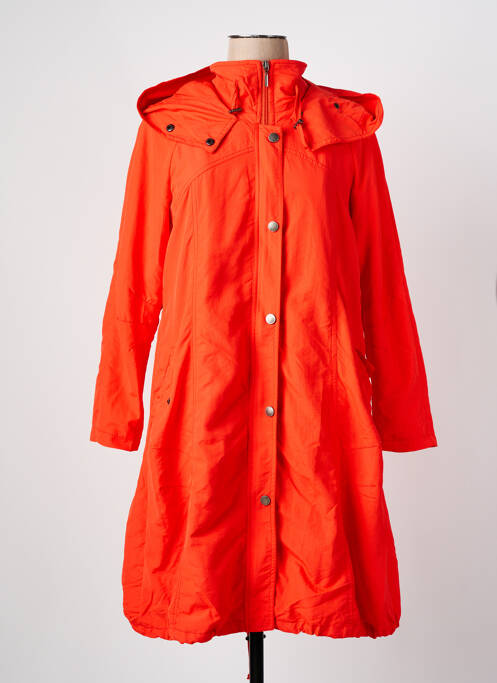 Parka manches longues a capuche orange ARELINE femme