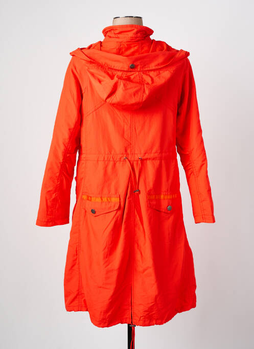 Parka manches longues a capuche orange ARELINE femme